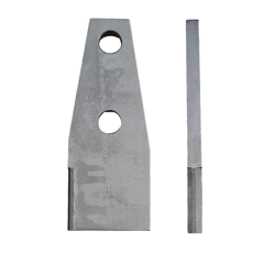 Couteau 2 trous avec plaquettes carbure pour épandeur DEGUILLAUME 160x60 mm adaptable