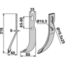 Fräsmesser Links 218 x 35 Benassi Nachbau