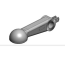 Kugelzugöse Kugel 80 mit Verzahnung Z36,Claas Rollant / Variant, Schwarz    