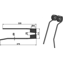 Dent de fenaison gauche 40248 adaptable - BlackSteel©