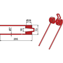 Dent de fenaison pour FELLA 4,43E+08 adaptable - BlackSteel©