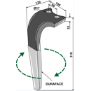 Kreiseleggenzinken,  beschichtet- rechts RH45RDURA RH  Rabe