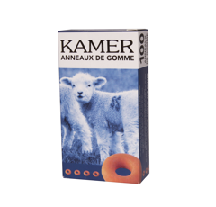 Anneau de gomme orange pour caudectomie et castration KAMER