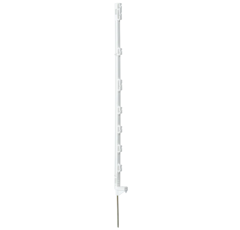 Piquet en plastique blanc Compact 1,05 m, 7 passe-fils, hauteur 0,85 m (vendu par 10) | PATURA