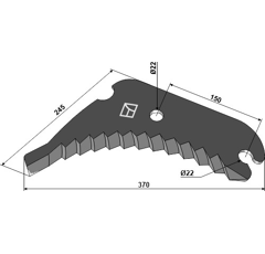 Lame pour presse à balle WELGER 0982.21.01.00 adaptable - Blacksteel©