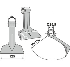 Marteau pour broyeur MASCHIO T30004025 adaptable - Blacksteel©