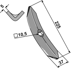 Schar für Grubber KNERNELAND 103011-3 Nachbau