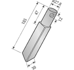 Dent pour herse rotative RAU RG00049048 adaptable