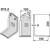 Lame droite pour fraise rotative HOWARD 73000756785V adaptable