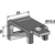 Bride de fixation pour dent 35 x 15 mm adapt. BlackSteel©