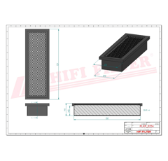Filtre habitacle adaptable HIFI FILTER SC50010CAG