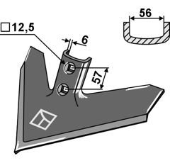 Soc à patte d’oie pour cultivateur JOHN DEERE N182036 adaptable
