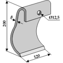 Fléau pour broyeur 200 x 120 mm DÜCKER 945000444 adaptable  - BlackSteel©