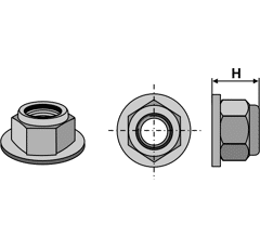 Bundmutter M14x1.5 SW 22 selbstsichernd 