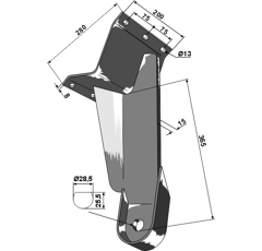 Soporte de disco trasero 100 x 100 mm adaptable - BlackSteel©