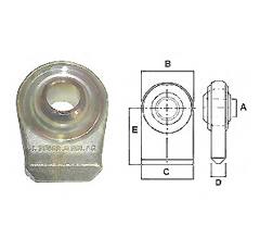 Rotule à souder Ø 38 mm pour tracteur ROT0008-38 adaptable