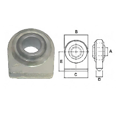 Rotule à souder Ø 26 mm pour tracteur adaptable