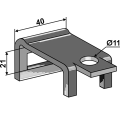 Bride de fixation pour LEMKEN 3534657 adaptable BlackSteel©
