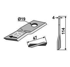 Couteau droit pour faucheuse CLAAS 952042 adaptable - Boite de 25 - BlackSteel©