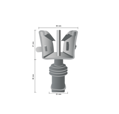 Dr. Reisacher Zaunpfahl P5X - Bandverzinkt - Z275