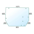 Vitre arrière pour tracteur JOHN DEERE L57284 adaptable