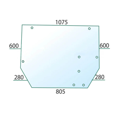Heckscheibe - Landmaschine JOHN DEERE L57284 - Nachbau