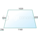 Pare-brise pour machine agricole FIAT 86511795 adaptable