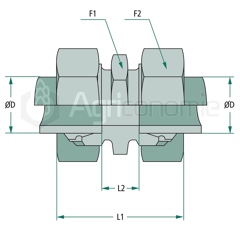 Raccord droit pour STAUFF GV12L adaptable