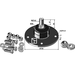 Palier complet Ø 180 mm adaptable