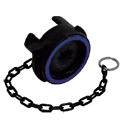 Bouchon pour raccord pompier avec verrou et chaîne ø 50 mm polypropylène