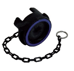 Bouchon pour raccord pompier avec verrou et chaîne ø 50 mm polypropylène