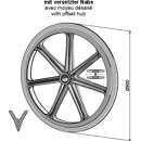 Roue packer Ø 900 x 71 mm pour rouleau adaptable - BlackSteel©
