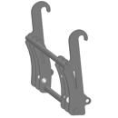 Interface pour télescopique JCB Q-FIT/FAUCHEUX GRIS adaptable