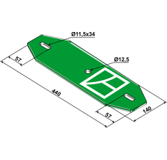 Blattfeder 440 mm für Grubber KVERNELAND 57066 Nachbau  