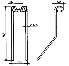 Federzinken FELLA 492816 GW492 - Nachbau