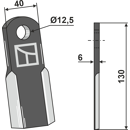 Couteau droit pour broyeur FERRI 0901159 adaptable - Blacksteel©