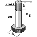 Piton 110x21 pour broyeur LAGARDE adaptable - Blacksteel©