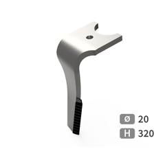 Dent de herse rotative Gauche plaquettes carbure triangulaires, fixation rapide HORSCH 380425 adaptable