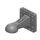 Kugelzugöse Kugel 80,Flanschmaß 160x160 mm, 12-Loch, ISO 24347 Schwarz, Scharmüller