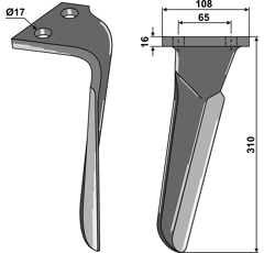 Kreiseleggenzinken - rechts RH129R RH  Frandent