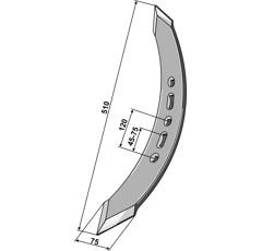 Grubberschar, gedreht - links 10110452 Amazone, Howard by BPT
