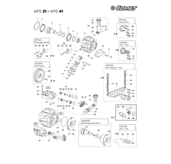 Pièces détachées pour pompe COMET - APS 31 - APS 41 adaptable