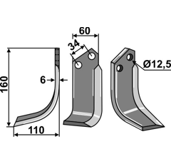 Fräsmesser - links DLM01L Del Morino Nachbau