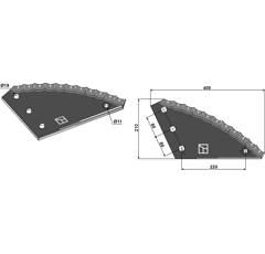 Couteau carbure pour mélangeuse STRAUTMANN 60903510 adaptable - Blacksteel©