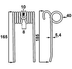 Heuwenderzinken CARRARO 30500015 GW324 - Nachbau