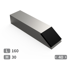 Embout de carrelet à souder carbure TOUTES MARQUES 160x30 mm adaptable