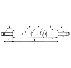 Barre d'attelage carré catégorie 2 - 400 x 60 x 30 mm