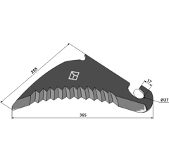 Lame pour presse à balle CLAAS 851.022.1 adaptable - Blacksteel©
