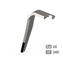 Dent de herse rotative Gauche plaquettes carbure, fixation rapide PÖTTINGER 873.40.120.0 adaptable