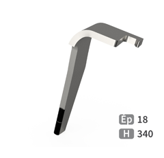 Dent de herse rotative Gauche plaquettes carbure, fixation rapide PÖTTINGER 873.40.120.0 adaptable
